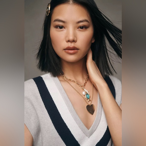 Anthropologie Varsity Short Sleeve Twofer Mini Dress Grey Size Medium NWT - Picture 8 of 9